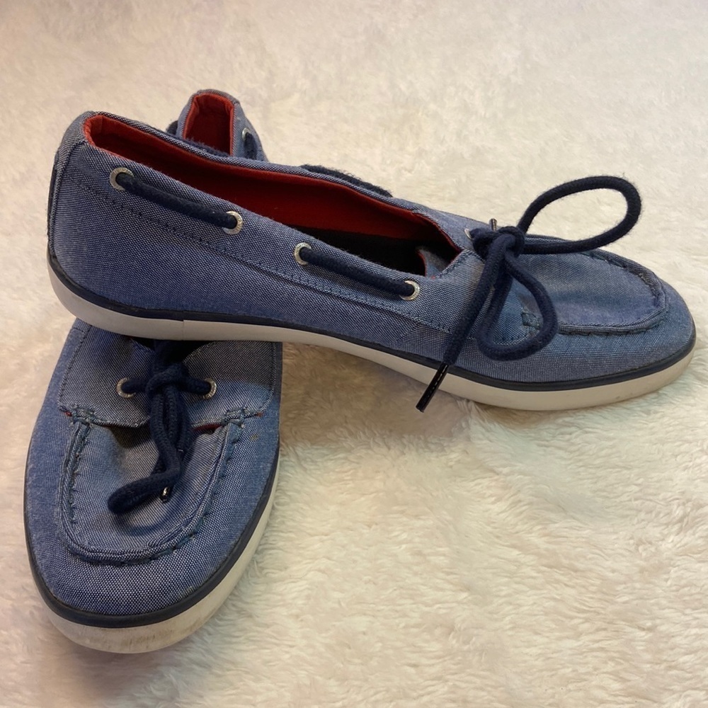 Nautica Pinecresta Boat Sneaker Walking Shoe Textile Upper Preowned